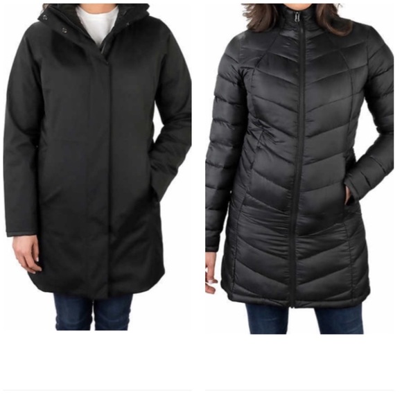 Kirkland Signature Jackets & Blazers - New 2XL Kirkland Signature Ladies 3-In-1 Parka Black Waterproof Windproof  Hood
